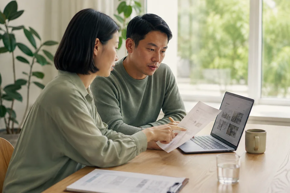 Two editors reviewing regional website content together